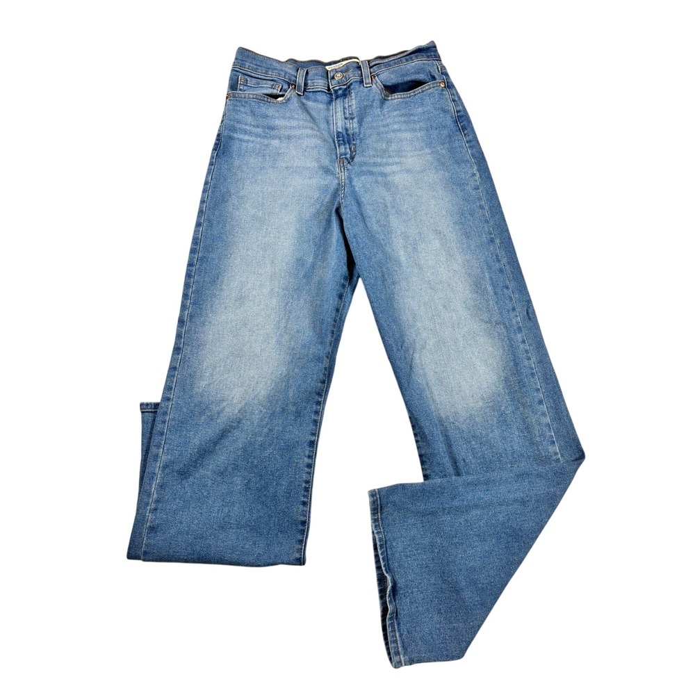 Levi Strauss Signature Heritage High Rise Loose Straight Jeans Blue Womens 8 W29